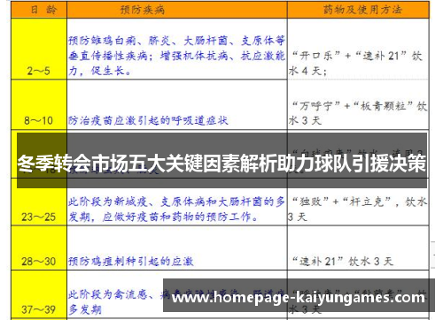 冬季转会市场五大关键因素解析助力球队引援决策 冬季转会市场五大关键因素解析助力球队引援决策